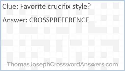 Favorite crucifix style? Answer