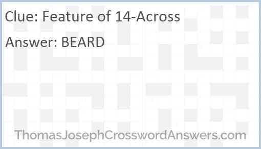 Feature of 14-Across Answer