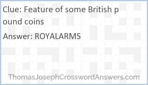 Feature of some British pound coins Answer