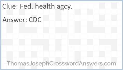 Fed. health agcy. Answer
