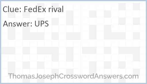 FedEx rival Answer