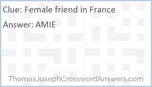 Female friend in France Answer