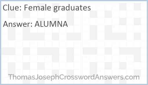 Female graduates Answer