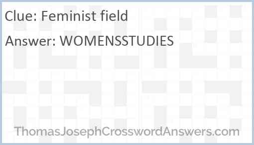 extended feminist essay crossword clue