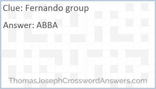 “Fernando” group Answer
