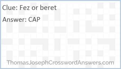 Fez or beret Answer