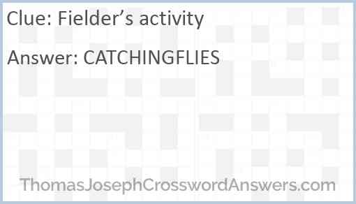 Fielder’s activity Answer