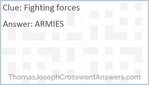 Fighting forces Answer