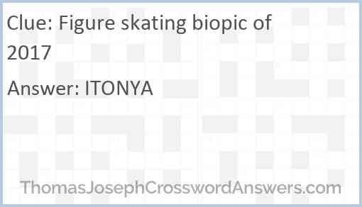 Figure skating biopic of 2017 Answer