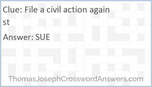 File a civil action against Answer