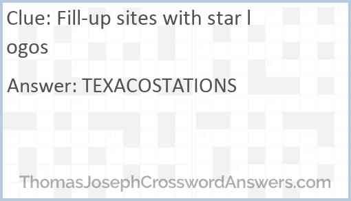 Fill-up sites with star logos Answer