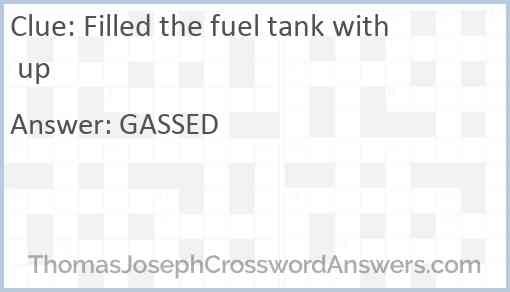Filled the fuel tank with up Answer