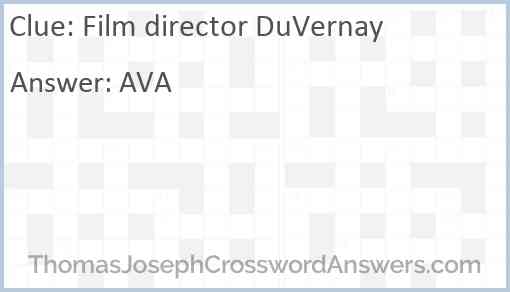 Film director DuVernay Answer