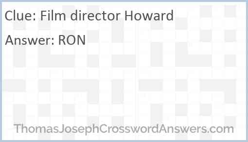 Film director Howard Answer