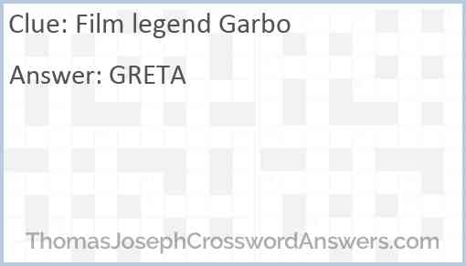 Film legend Garbo Answer