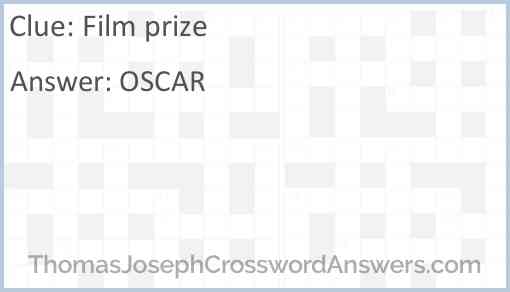 Film prize Answer