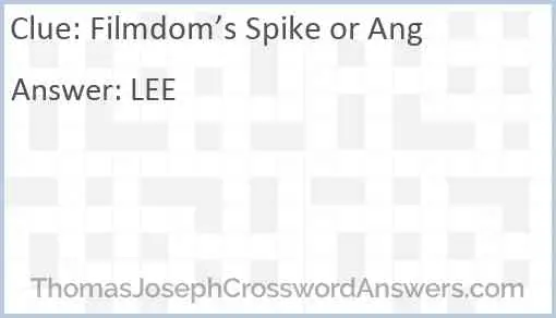 Filmdom’s Spike or Ang Answer
