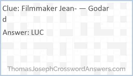 Filmmaker Jean- — Godard Answer