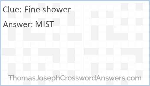 Fine shower Answer