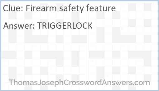 Firearm safety feature Answer