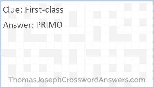 First-class Answer