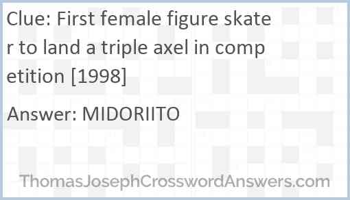 First female figure skater to land a triple axel in competition [1998] Answer