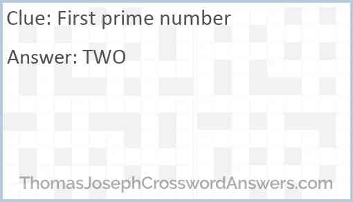 First prime number Answer