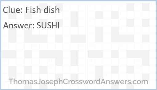 Fish dish Answer