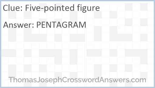 Five-pointed figure Answer