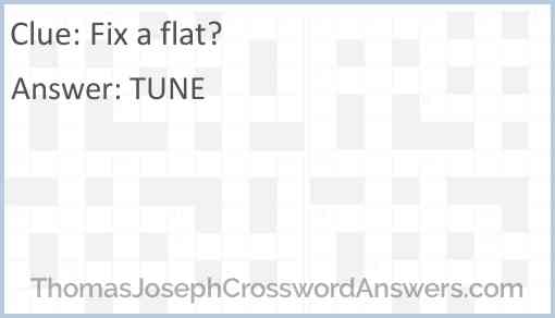Fix a flat? Answer
