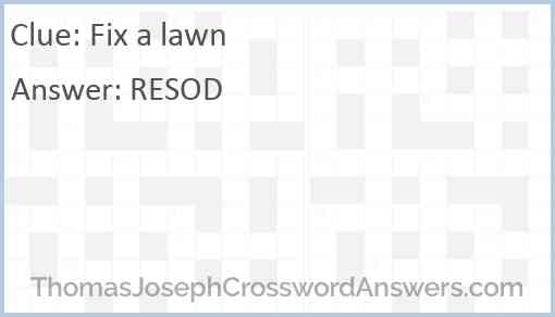Fix a lawn Answer