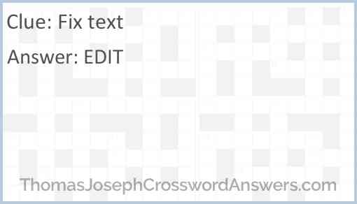 Fix text Answer