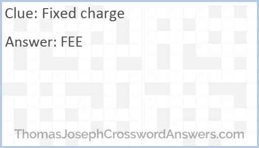 Fixed charge Answer