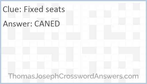 Fixed seats Answer