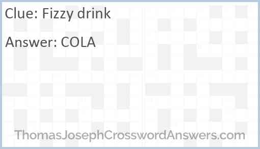 Fizzy drink Answer
