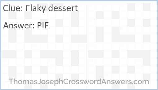 Flaky dessert Answer