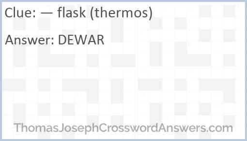 — flask (thermos) Answer