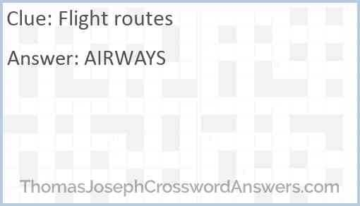 Flight routes Answer