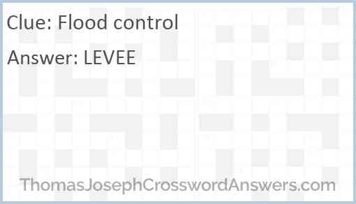 Flood control Answer