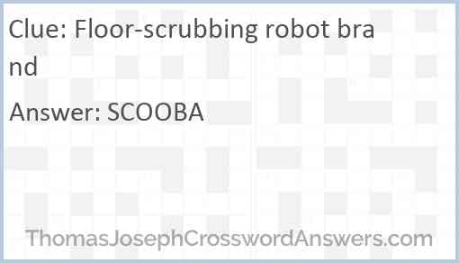 Floor-scrubbing robot brand Answer