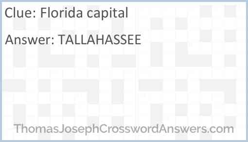 Florida capital Answer