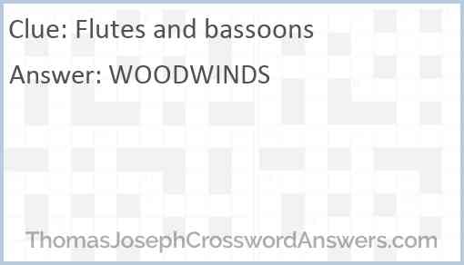 Flutes and bassoons Answer