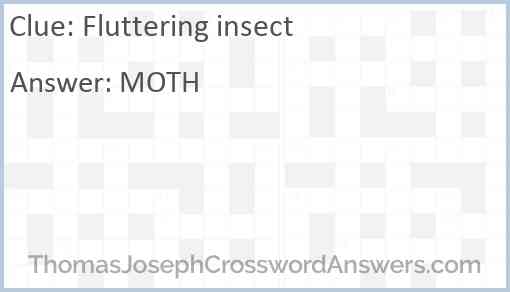 Fluttering insect Answer