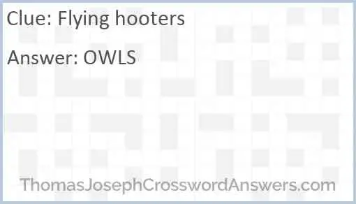 Flying hooters Answer