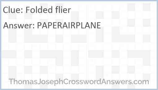 Folded flier Answer