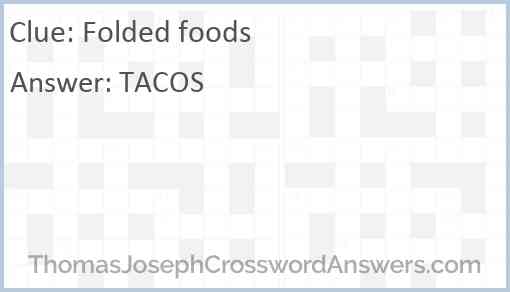 Folded foods Answer