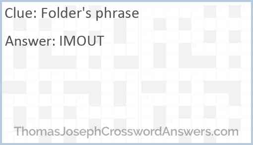 Folder's phrase Answer