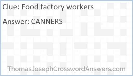 Food factory workers Answer