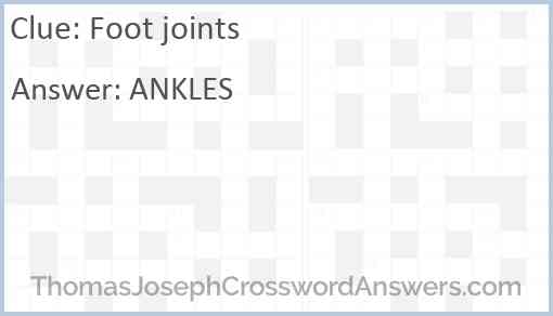 Foot joints Answer