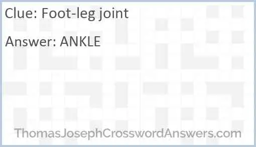 Foot-leg joint Answer